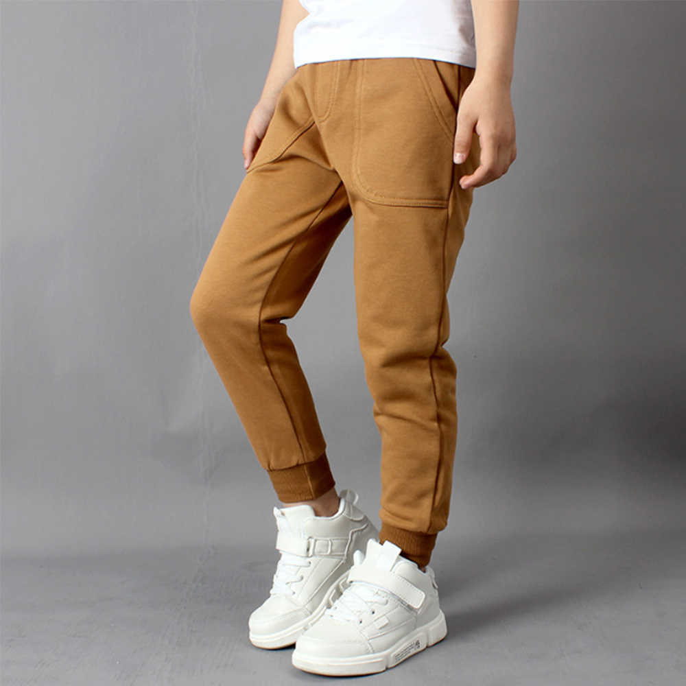 Mudkingdom Big Boys Jogger Pants Casual Solid Drawstring Chlidren Clothing Boy Winter Fashion Trousers Kids Clothes 210615