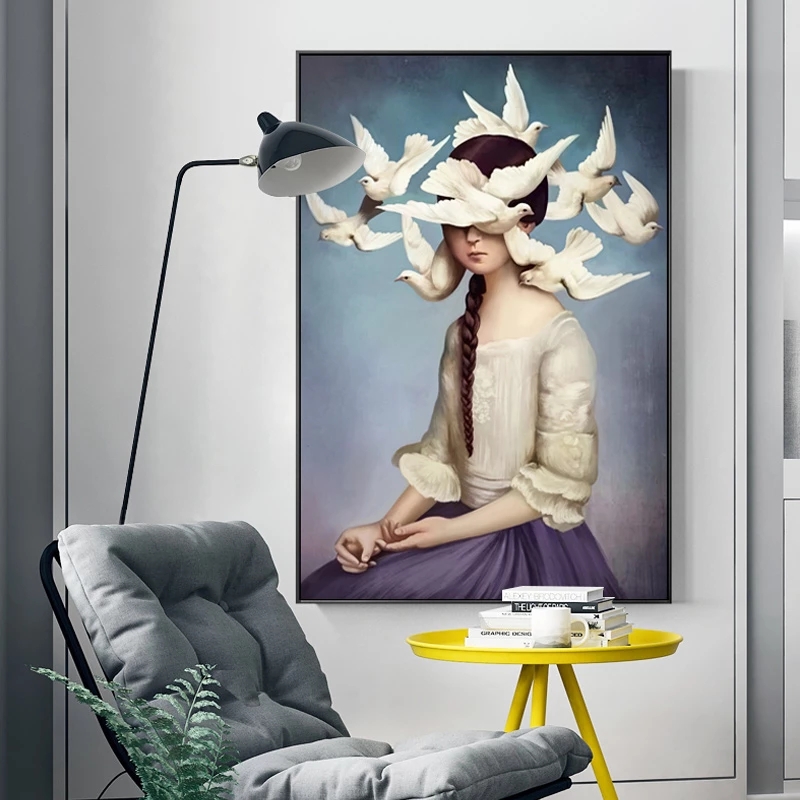Modern Peace Dove Sky Holy Face Canvas Painting Pictures For living room Girls Room Art Pictures Wall Art Canvas Pigeon Home HD
Modern Peace Dove Sky Holy Face Canvas Painting Pictures For living room Girls Room Art Pictures Wall Art Canvas Pigeon Home HD