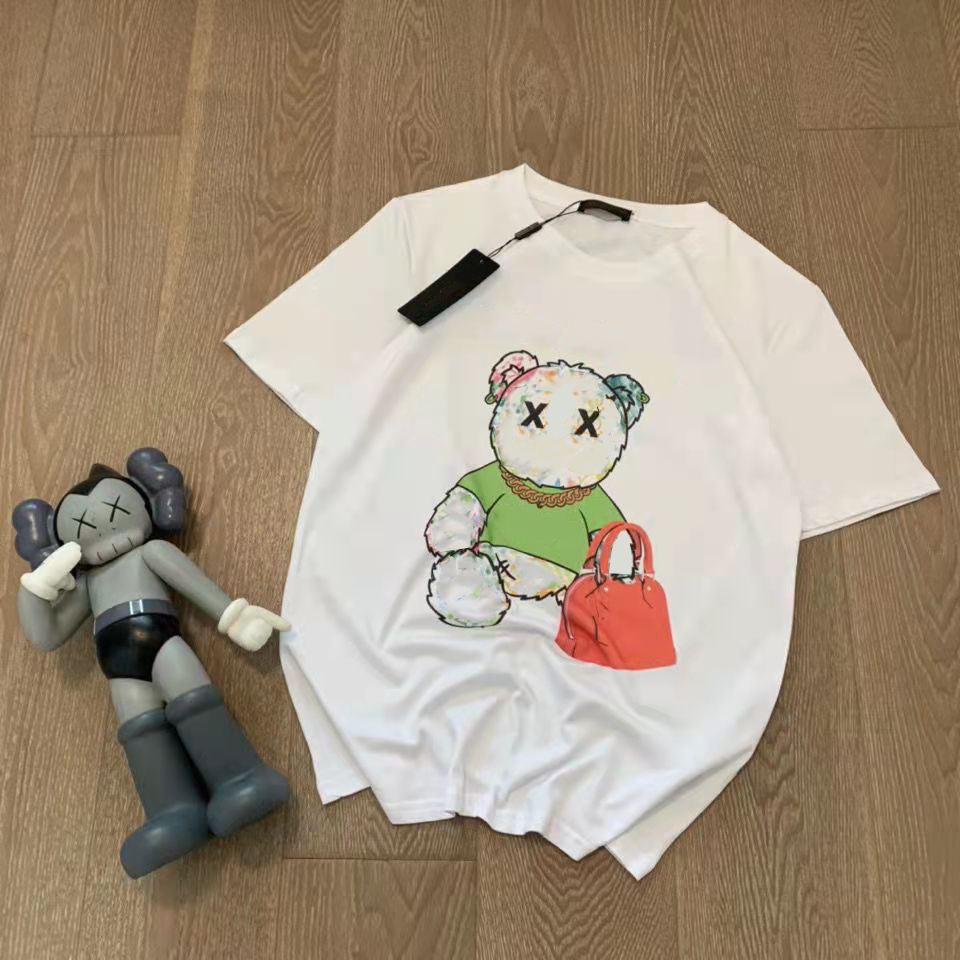 Women Polos Designer T Shirt With Printed Short Sleeves Fashion Unisex Tees Summer Breathable Out Wears Tops Lady Shorts Shirts S-3XL