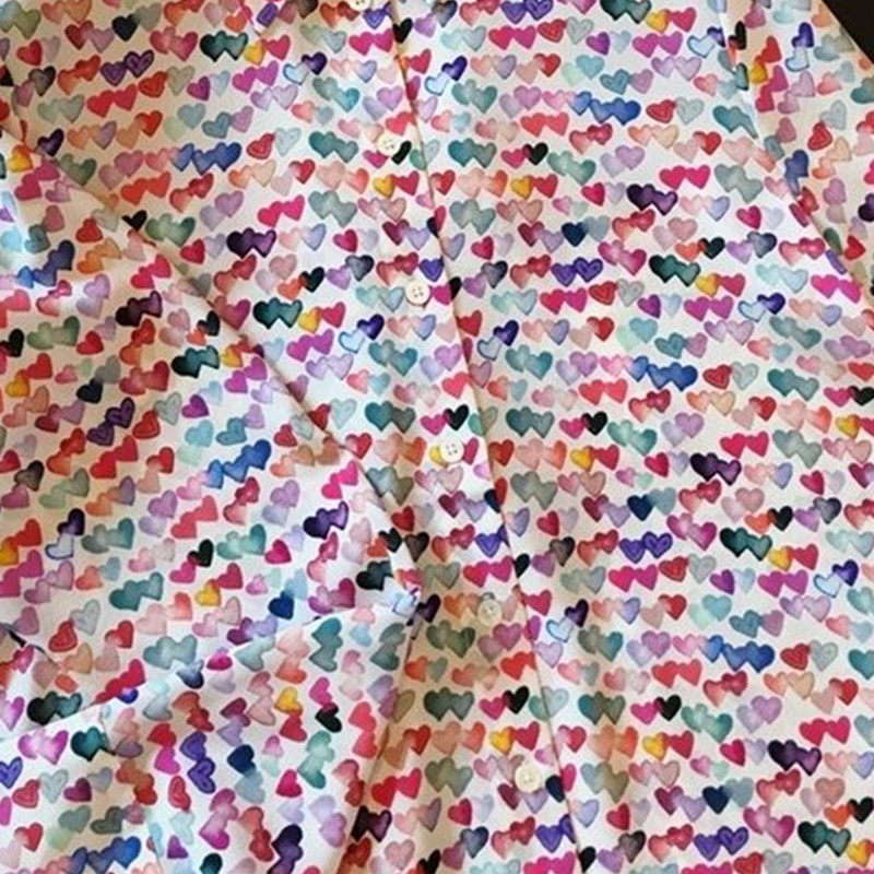 Nomikuma Korean Colourful Printing Blouse Shirt Causal Long Sleeve Turn-down Collar Women Tops Spring New Blusas New 6G111 210427