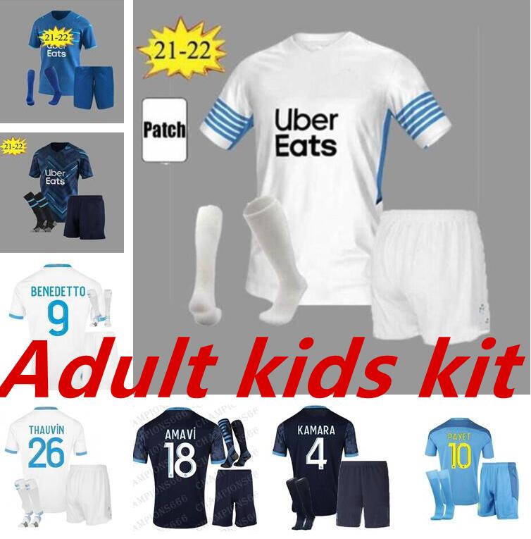 Adult kids kit Marseille soccer jersey Olympique De 2021 2022 OM maillot foot CUISANCE THAUVIN BENEDETTO KAMARA PAYET football shirts, Red 
Adult kids kit Marseille soccer jersey Olympique De 2021 2022 OM maillot foot CUISANCE THAUVIN BENEDETTO KAMARA PAYET football shirts, Red