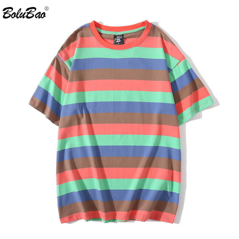 BOLUBAO Brand Men Short Sleeve T-Shirts Men' Stripe Summer T Shirt Casual Street Clothing Loose Male Tees Tops 210518
BOLUBAO Brand Men Short Sleeve T-Shirts Men' Stripe Summer T Shirt Casual Street Clothing Loose Male Tees Tops 210518