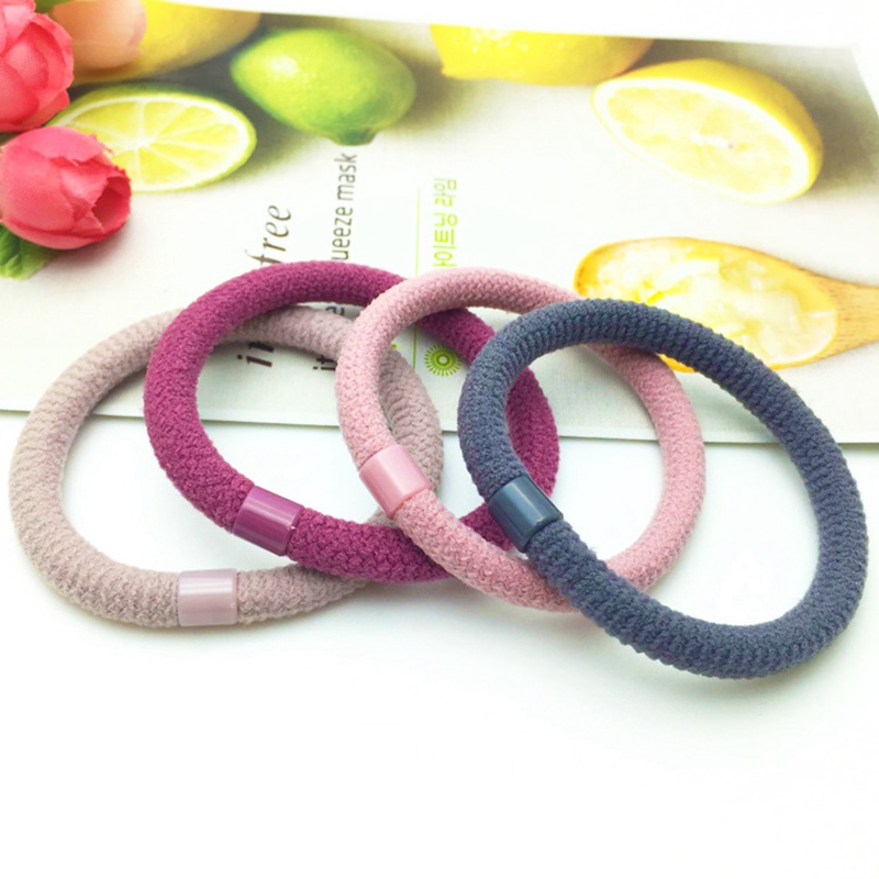 Women Girls Colorful Nylon Elastic Hair Ties Bands Ponytail Holder Rubber Band Headband Hairs Accessories 0361