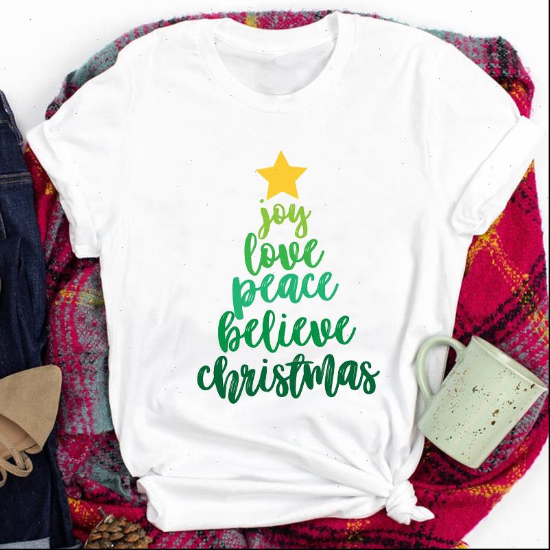 Women Tops Tees for Lady Letters Tree Star Cute Gift Year Merry Christmas Print Tshirt Clothes Graphic Female T shirt, White
Women Tops Tees for Lady Letters Tree Star Cute Gift Year Merry Christmas Print Tshirt Clothes Graphic Female T shirt, White