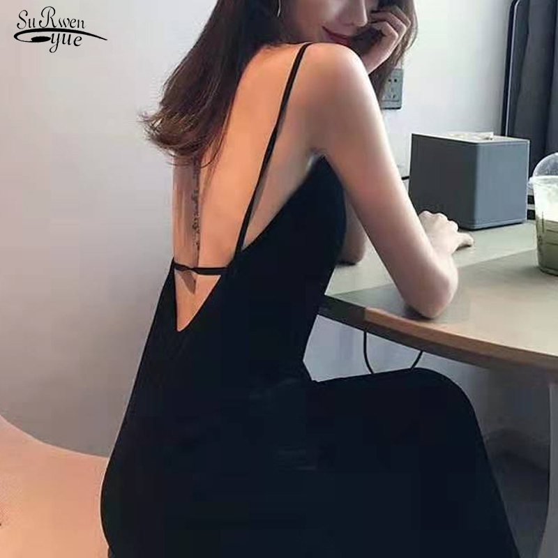 Sexy Sleeveless Backless Black Dress Summer Robe Femme Strap Vacation Beach Slit Slim Slip Vestidos 13240 210521
Sexy Sleeveless Backless Black Dress Summer Robe Femme Strap Vacation Beach Slit Slim Slip Vestidos 13240 210521