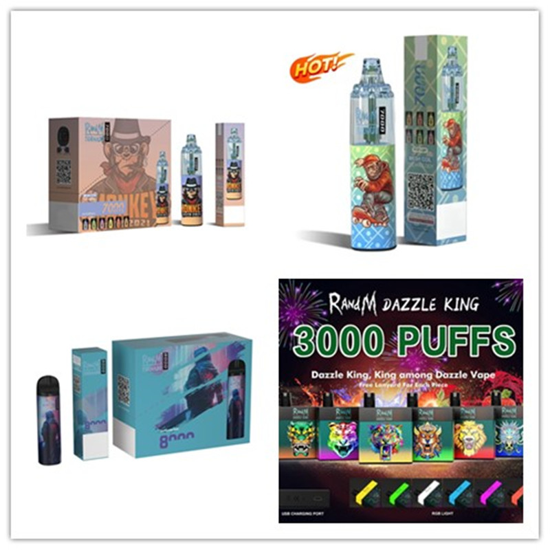RandM DAZZLE KING Tornado Disposable Device Kit 1100mAh Battery Prefilled 8ml Pods 3000 7000 8000 Puffs Vape Stick Pen Colorful LGB Led Ligh
RandM DAZZLE KING Tornado Disposable Device Kit 1100mAh Battery Prefilled 8ml Pods 3000 7000 8000 Puffs Vape Stick Pen Colorful LGB Led Ligh