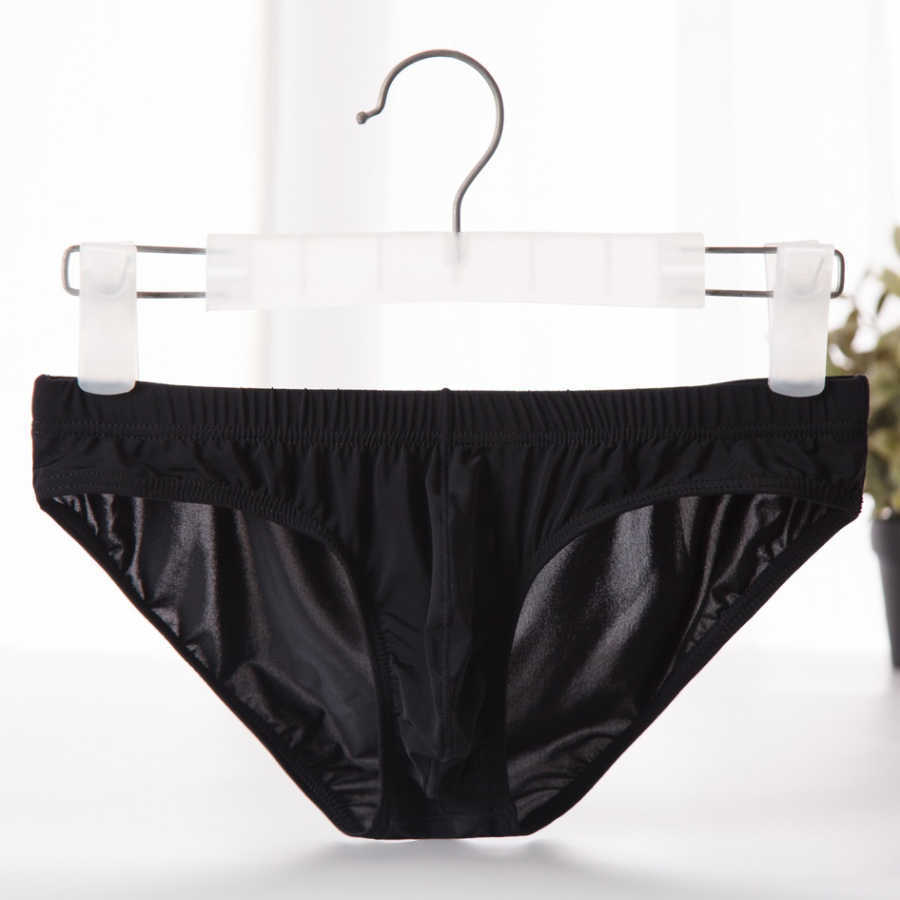 Men's Briefs Ice Silk Panties Ultra-thin Silky Breathable Underpants Man low waist briefs comfortable cool underwear male YJ003 210707 - view 7