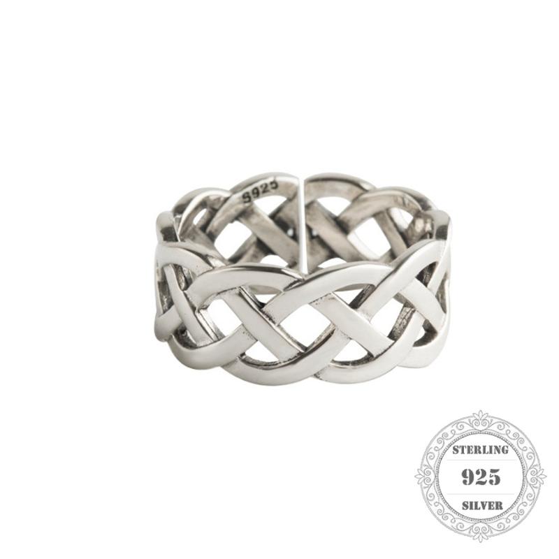 Cluster Rings Genuine 925 Sterling Silver Retro Wave Pattern Lovers For Women Resizable Wide Circle Jewelry
Cluster Rings Genuine 925 Sterling Silver Retro Wave Pattern Lovers For Women Resizable Wide Circle Jewelry