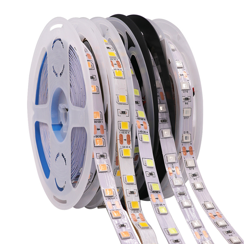5m DC12V 24V SMD 5050 LED Strip Light TV Backlight IP20 IP65 Waterproof Cool Warm White 4000K RGB Tape Ribbon for Decoration D2.0