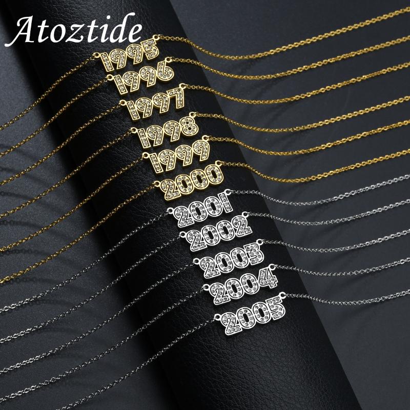 Pendant Necklaces Atoztide Stainless Steel Personalize Diamond Vintage Necklace Birth Year Number Special Date Fashion Birthday Gift, Silver
Pendant Necklaces Atoztide Stainless Steel Personalize Diamond Vintage Necklace Birth Year Number Special Date Fashion Birthday Gift, Silver