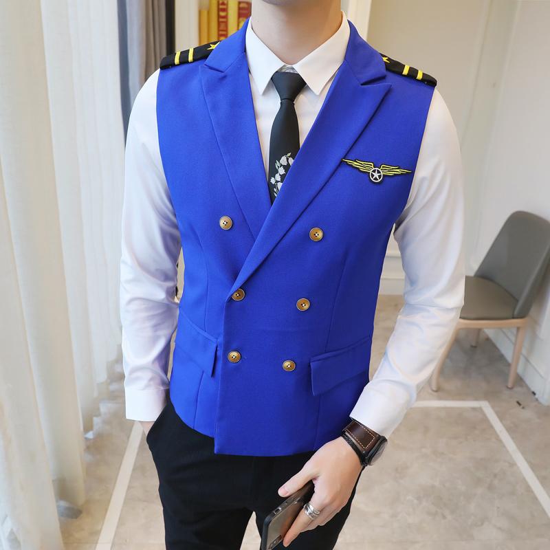 Men's Vests Arrival Chaleco Hombre Solid Color Small Crown Embroidery Man Fashion Slim Fit Vest Nightclub Hairstyle Division, Black
Men's Vests Arrival Chaleco Hombre Solid Color Small Crown Embroidery Man Fashion Slim Fit Vest Nightclub Hairstyle Division, Black