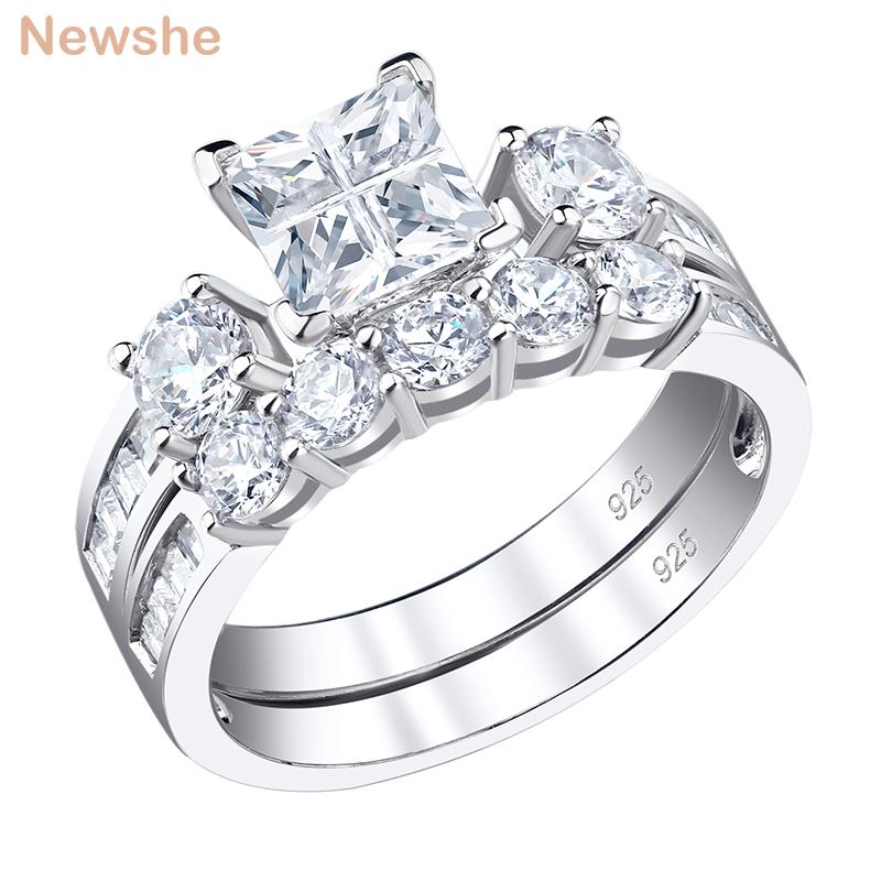 Cluster Rings She 2 Pcs 925 Sterling Silver Wedding Engagement Ring Set For Women 0.8Ct Cross Princess Cut Cubic Zirconia Jewelry, Golden;silver
Cluster Rings She 2 Pcs 925 Sterling Silver Wedding Engagement Ring Set For Women 0.8Ct Cross Princess Cut Cubic Zirconia Jewelry, Golden;silver