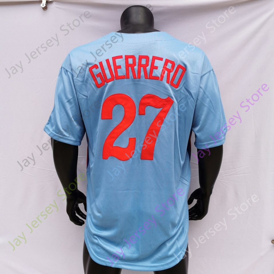 Montreal Expos Jersey Vladimir Guerrero Vintage 2000 Blue Red Mesh White Pullover Button Pinstripe Grey Hall Of Fame Patch