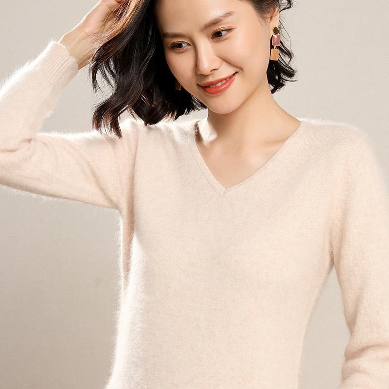 Women' Sweaters BELIARST 2021 Fall/Winter Mink Sweater V-Neck Pullover Thick Cashmere Plus Size Slim Fit To Keep Warm, Black
Women' Sweaters BELIARST 2021 Fall/Winter Mink Sweater V-Neck Pullover Thick Cashmere Plus Size Slim Fit To Keep Warm, Black