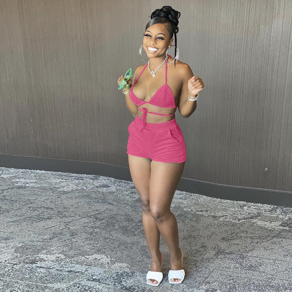 summer bodycon 2 two piece womens tracksuits bikini set outfit halter neck backless crop and elastic waist beach short, Gray
summer bodycon 2 two piece womens tracksuits bikini set outfit halter neck backless crop and elastic waist beach short, Gray