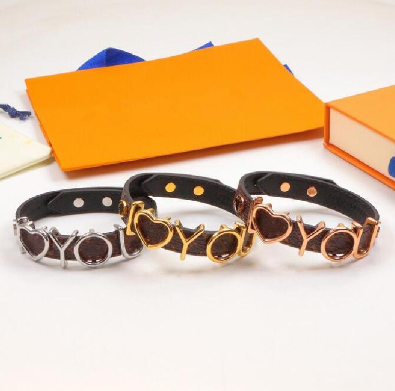 Designer Women Men Bracelets Couple Jewelry Love Letter Rose Gold Bracelet Simple Bangles Charm gift
Designer Women Men Bracelets Couple Jewelry Love Letter Rose Gold Bracelet Simple Bangles Charm gift