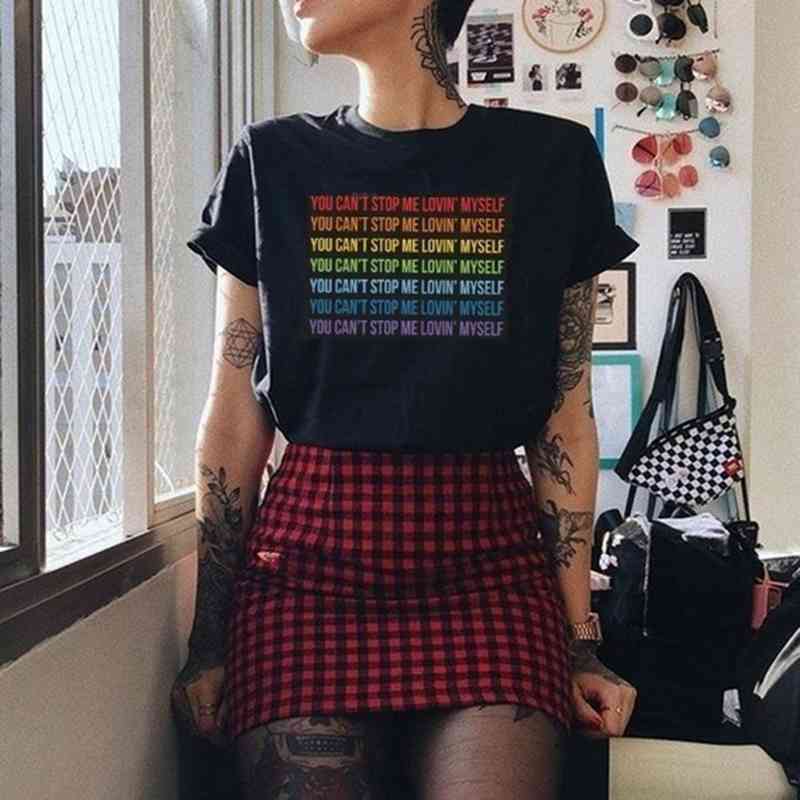 Summer Fashion Rainbow Multicolor Kpop T Shirt Everyone .Should Love .Love Yourself Same Cotton T Shirt Tee 210518, Black
Summer Fashion Rainbow Multicolor Kpop T Shirt Everyone .Should Love .Love Yourself Same Cotton T Shirt Tee 210518, Black