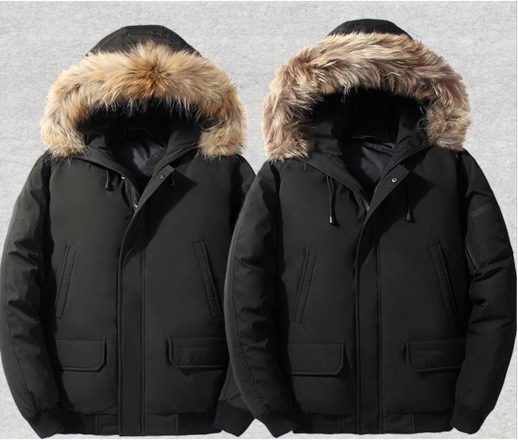 High-end winter outdoor white duck men's down jacket real raccoon fur collar hooded warm parka coat, Black
High-end winter outdoor white duck men's down jacket real raccoon fur collar hooded warm parka coat, Black