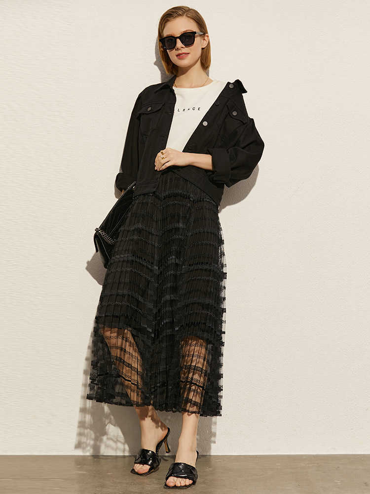 Minimalism Summer Denim Jacket For Women Causal Solid Lapel Single-breasted Fashion Short Women's Coat 12140244 210527