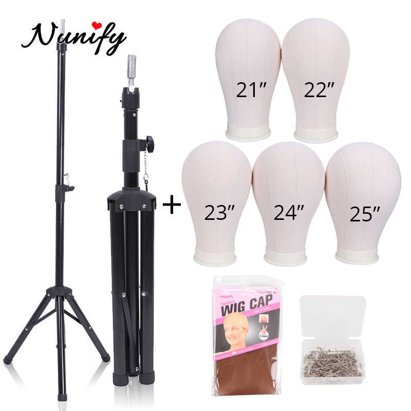 Nunify Black Tripod Stand With Canvas Block Head Training Mannequin Manikin Head Styling Making Wig Holder 50Pcs T Needle 211013
Nunify Black Tripod Stand With Canvas Block Head Training Mannequin Manikin Head Styling Making Wig Holder 50Pcs T Needle 211013