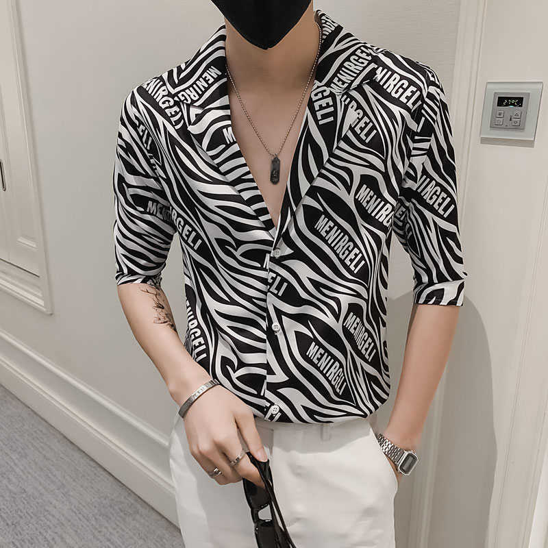 Summer Suit Collar Shirts for Men Short Sleeve Slim Fit Fashion Casual Shirt Printed Streetwear Social Party Nightclub Tops 210527, Gray
Summer Suit Collar Shirts for Men Short Sleeve Slim Fit Fashion Casual Shirt Printed Streetwear Social Party Nightclub Tops 210527, Gray