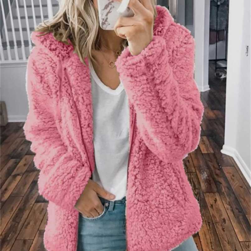 Fall Winter Women' Plush Hooded Coat Female Zipper Thickened Coat Casaco Femminim Cardigan Women Bluse De Frio Feminina 211109, Army green
Fall Winter Women' Plush Hooded Coat Female Zipper Thickened Coat Casaco Femminim Cardigan Women Bluse De Frio Feminina 211109, Army green
