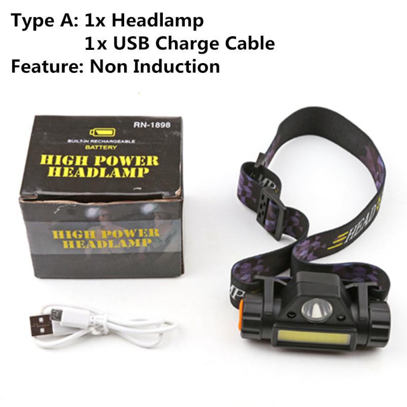 Headlamps Mini Powerful LED Headlamp XPE+COB USB Rechargeable Headlight Built-in Battery Waterproof Head Torch Lamp
Headlamps Mini Powerful LED Headlamp XPE+COB USB Rechargeable Headlight Built-in Battery Waterproof Head Torch Lamp