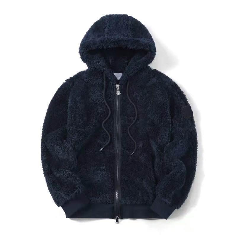 Men's Casual Jacket Imported Plush Warm Fashion Jacket Tide Brand Hooded Jackets