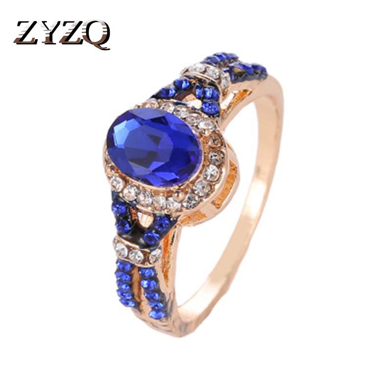 Wedding Rings ZYZQ Cocktail Party Luxury Accessories For Women With Blue Crystal Cubic Zircon Stone Micro Paved Jewelry Wholesale
Wedding Rings ZYZQ Cocktail Party Luxury Accessories For Women With Blue Crystal Cubic Zircon Stone Micro Paved Jewelry Wholesale