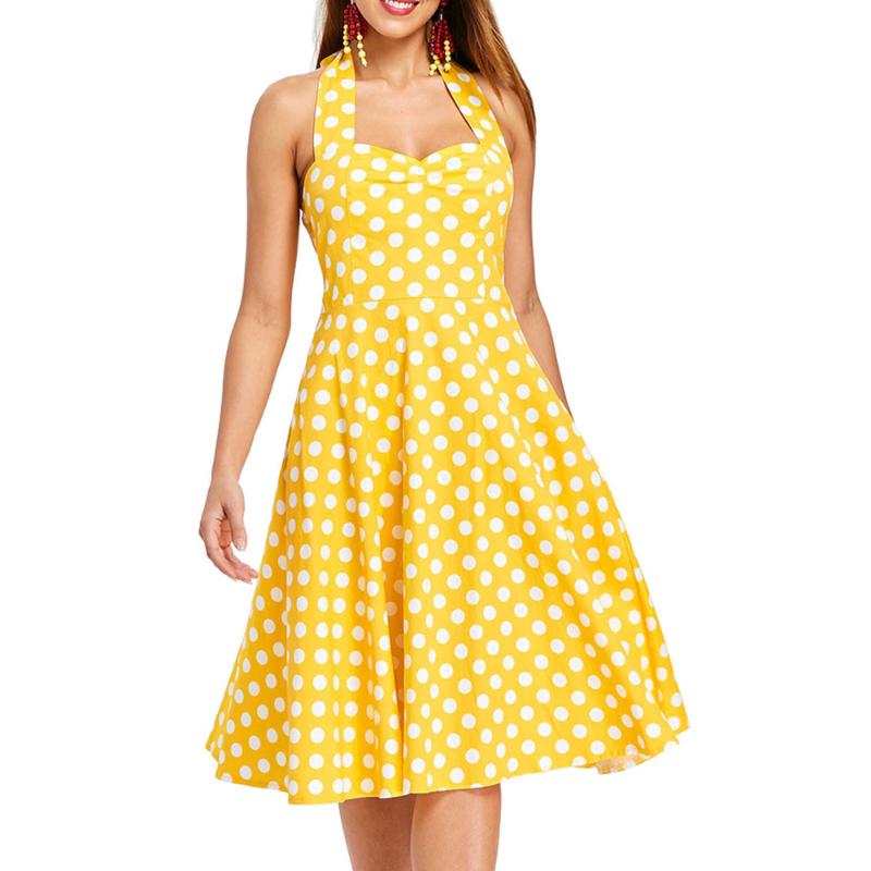 Yellow Plus Size Women Retro Dress 50s 60s Vintage Rockabilly Swing Party Jurken V Neck Halter Midi Dresses Casual
Yellow Plus Size Women Retro Dress 50s 60s Vintage Rockabilly Swing Party Jurken V Neck Halter Midi Dresses Casual