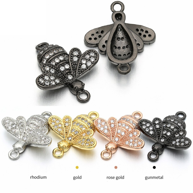 New Trendy High Quality CZ Pave Gold and Silver Bee Charm for DIY Bracelet Jewelry Making
New Trendy High Quality CZ Pave Gold and Silver Bee Charm for DIY Bracelet Jewelry Making
