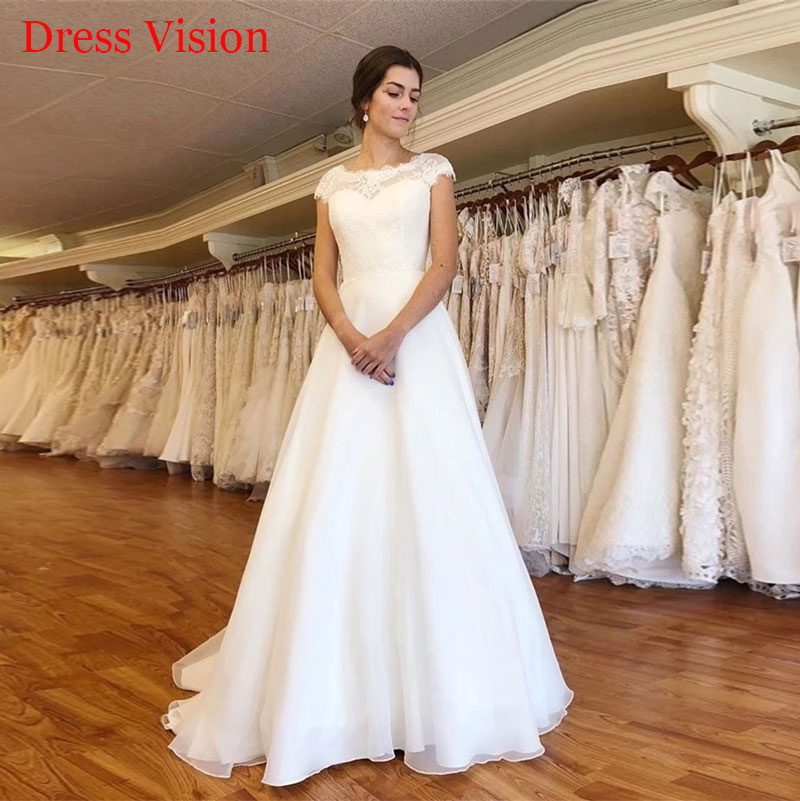 2021Lace O-neck Cap Sleeves Wedding Dresses Vestidos De Novia Robe De Soire De Mariage Sweep Train Wedding Gown, White
2021Lace O-neck Cap Sleeves Wedding Dresses Vestidos De Novia Robe De Soire De Mariage Sweep Train Wedding Gown, White