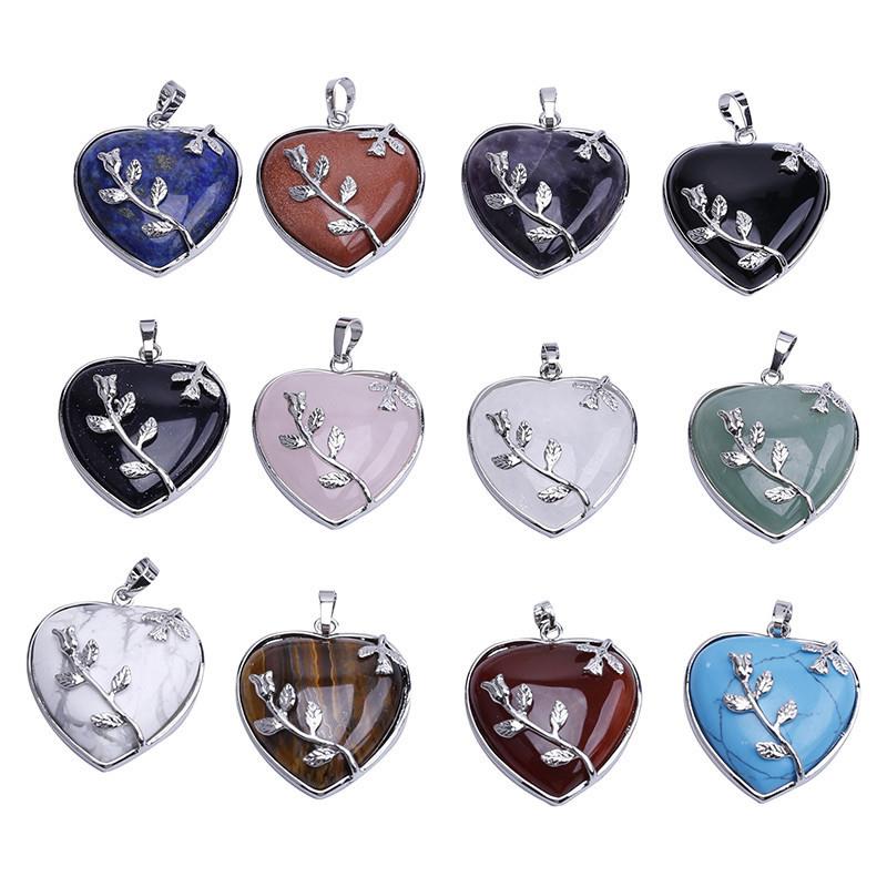Charms Natural Love Heart Necklaces & Pendants For Lover Gem Stone Pink Quartz White Crystal Healing Necklace Charm Jewelry, Bronze;silver
Charms Natural Love Heart Necklaces & Pendants For Lover Gem Stone Pink Quartz White Crystal Healing Necklace Charm Jewelry, Bronze;silver