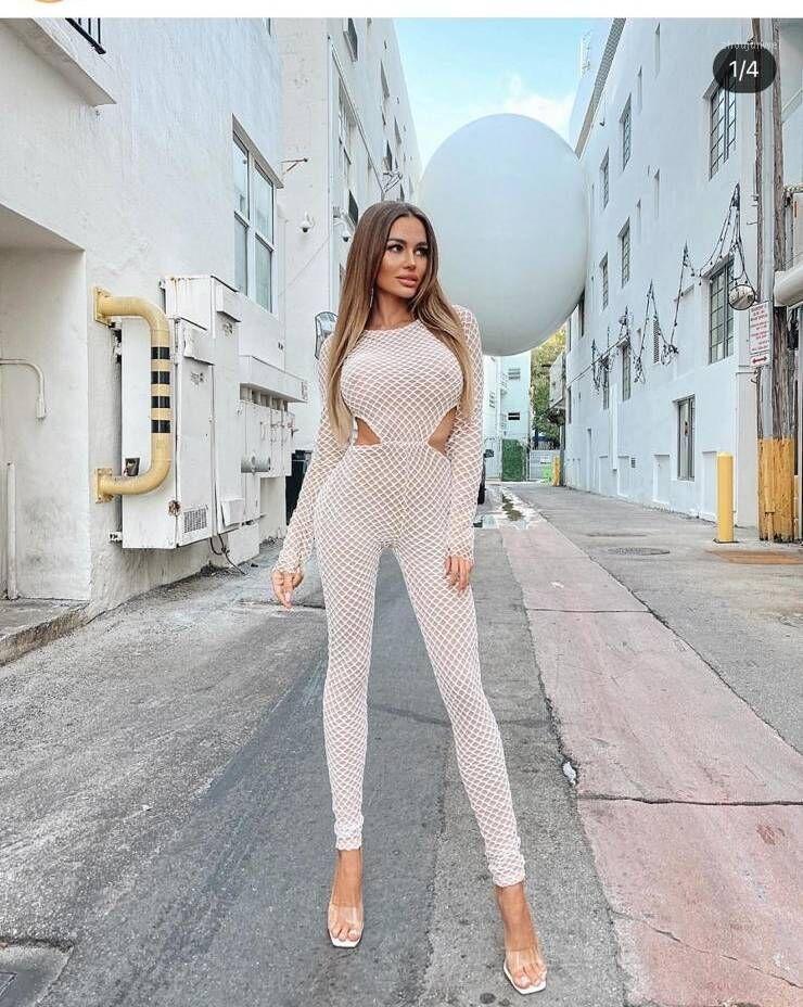Women's Jumpsuits & Rompers Mesh Night Club Long Sleeve Bodysuit Party Fashion White
Women's Jumpsuits & Rompers Mesh Night Club Long Sleeve Bodysuit Party Fashion White