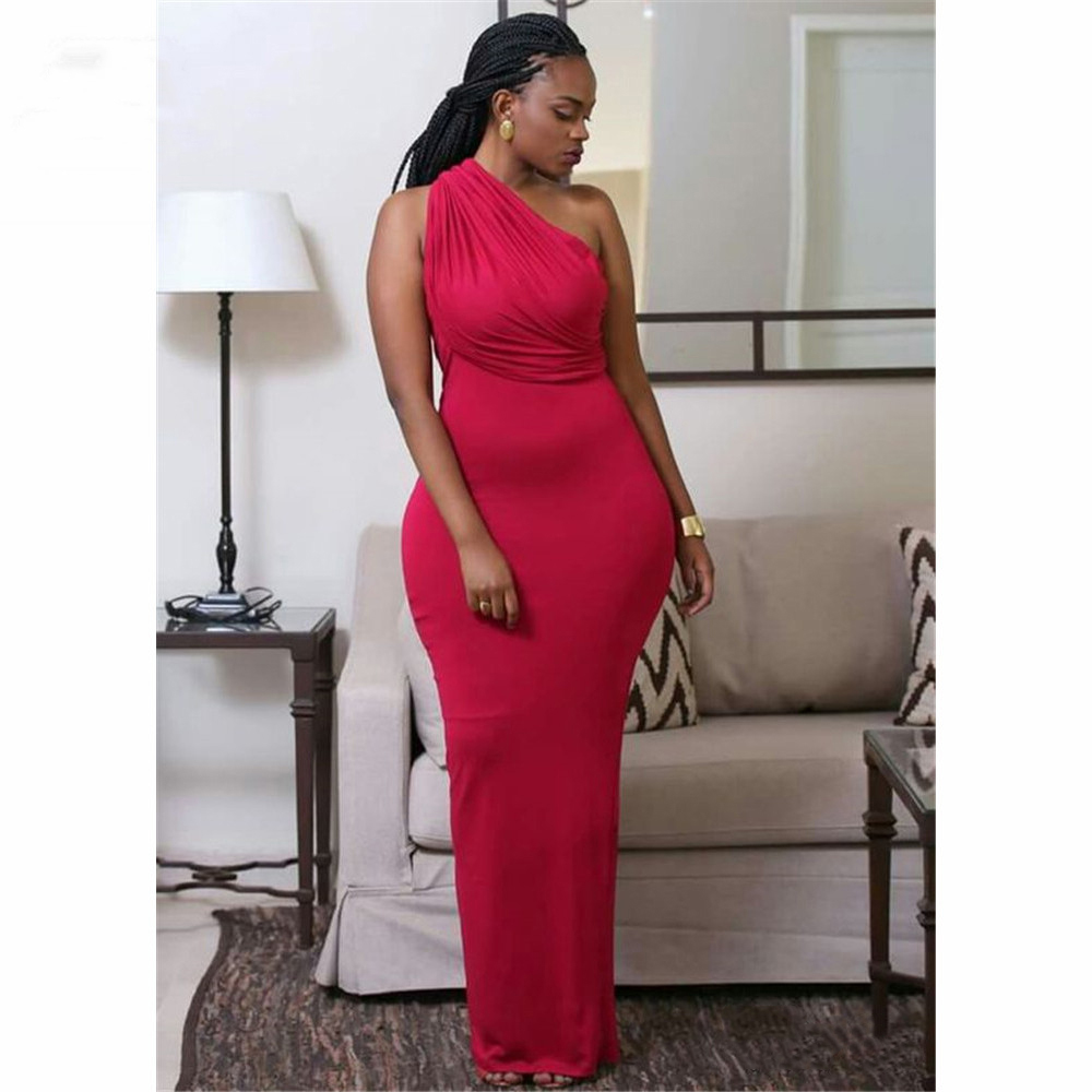 Sexy One 2021 Shoulder Mermaid Party Gown Vestidos De Fiesta Elastic Satin Prom Dresses Evening Dress