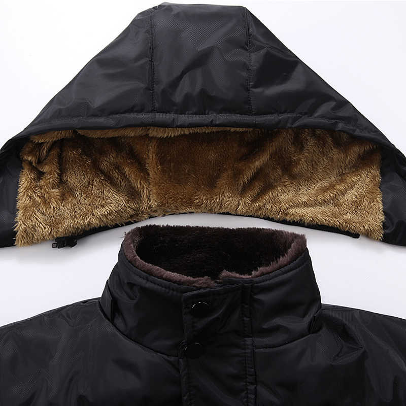 Men Jacket Solid Color Casual Fashion Slim Warm Fleece M-5XL Windproof Waterproof High Quality 211110