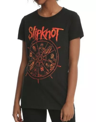 Slipknot THE WHEEL Girls Women's T-Shirt NEW Licensed Front & Back Design