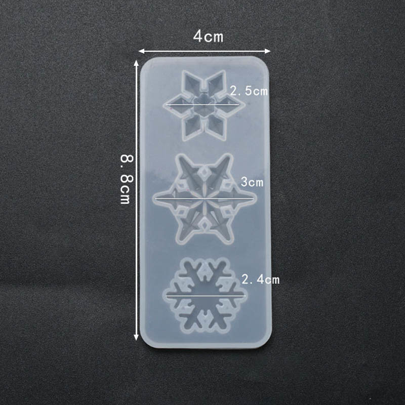 1Pcs Christmas Ornament Cake Mould Transparent Multi Purpose Silicone Craft Jewelry Making Soft DIY Handmade Tools