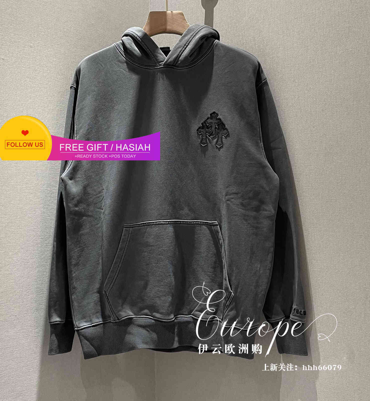 Ch Crosin 2021 Early Spring New Classic Embroidered Leather Cross Casual Versatile Loose Hooded Sweatereerk, Black
Ch Crosin 2021 Early Spring New Classic Embroidered Leather Cross Casual Versatile Loose Hooded Sweatereerk, Black