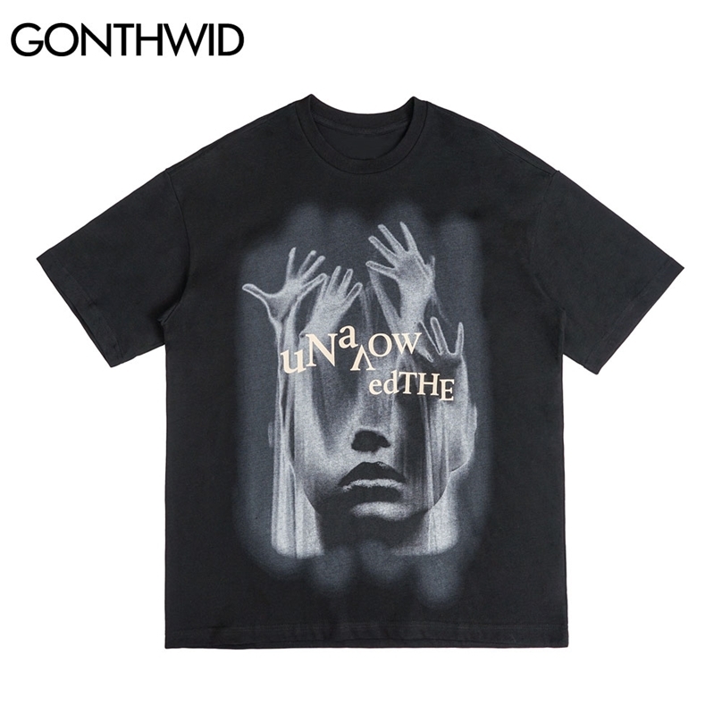 Tees Shirts Creative Hands Face Punk Rock Gothic Tshirts Streetwear Hip Hop Harajuku Casual Cotton Short Sleeve Tops 210602, White
Tees Shirts Creative Hands Face Punk Rock Gothic Tshirts Streetwear Hip Hop Harajuku Casual Cotton Short Sleeve Tops 210602, White
