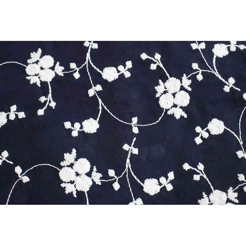 vintage embroidery women mid dresses summer black floral ladies v neck boho female slim girls 210430