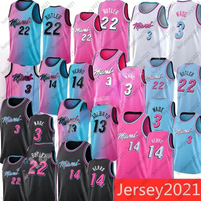 New Stitched Men 3 Wade Jimmy 22 Butler Jerseys Tyler 14 Herro Bam 13 Adebayo 55 Robinson 2020-21 PInk Bule White Basketball Jersey Size S-2XL
New Stitched Men 3 Wade Jimmy 22 Butler Jerseys Tyler 14 Herro Bam 13 Adebayo 55 Robinson 2020-21 PInk Bule White Basketball Jersey Size S-2XL