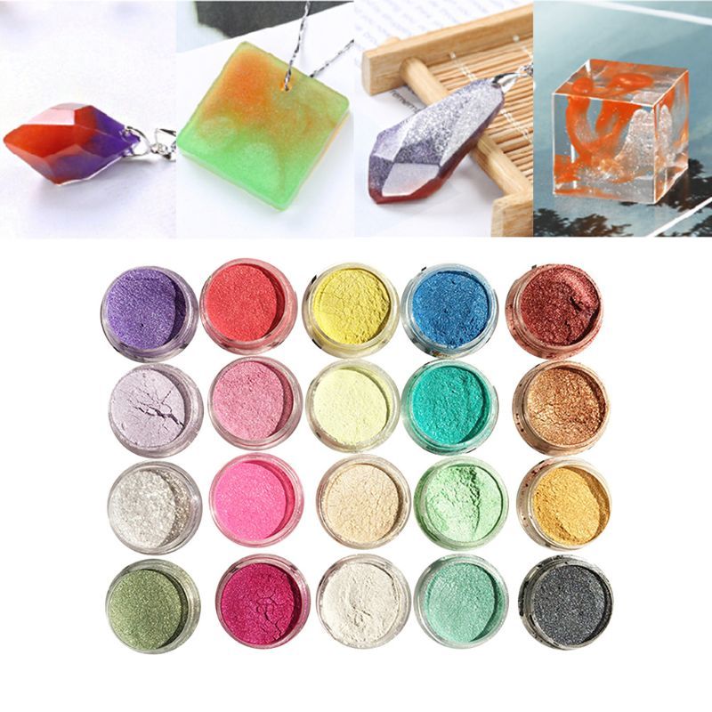 20 Sticks/set Parelmos Powder Guide Diy Sieraden Filler Crystal Modder Epoxyresis Color Dye Pigment T8WB