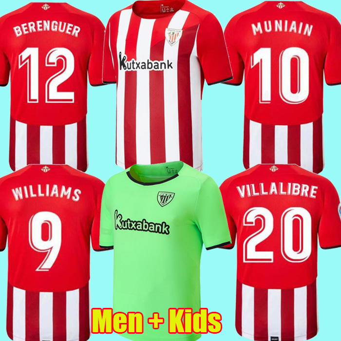 

2021 Bilbao Soccer Jersey Athletic Copa del Rey Final I.MARTINEZ WILLIAMS football shirts YURI B RAUL GARCIA MUNIAIN man kids kit camiseta de futbol, Kids 22 home