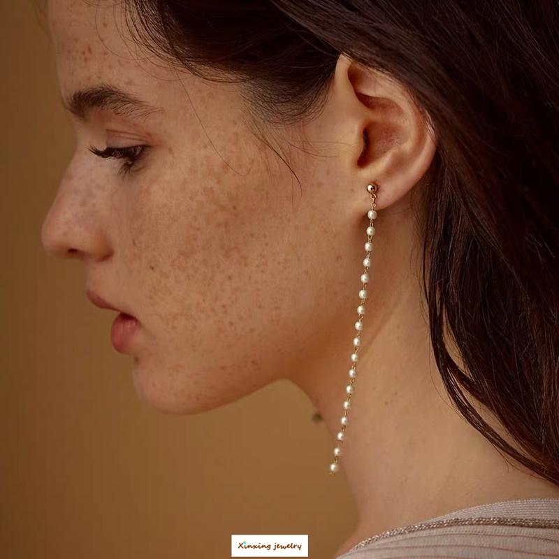 Dangle & Chandelier SRCOI Sparkling Crystal Pearl Tassel Earrings 2021 Fashion Simple Hypoallergenic Long Chain For Women Party Jewelry
Dangle & Chandelier SRCOI Sparkling Crystal Pearl Tassel Earrings 2021 Fashion Simple Hypoallergenic Long Chain For Women Party Jewelry