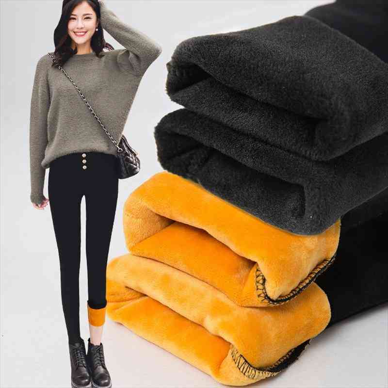 Winter Legging Womens Velvet Thick Cashmere Trousers For Women Three Button Slim Warm Pencil Pants Female Plus Size, Black
Winter Legging Womens Velvet Thick Cashmere Trousers For Women Three Button Slim Warm Pencil Pants Female Plus Size, Black