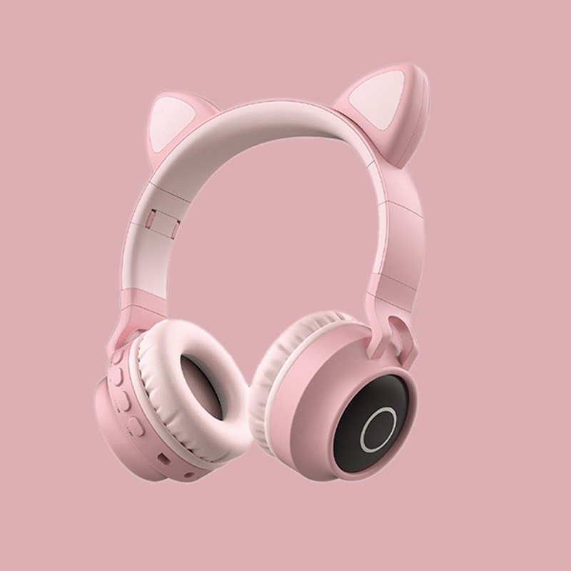 LED Cat Ear Noise Cancelling Headphones Bluetooth 5.0 Young People Kids Headset Support TF Card 3.5mm Plug With Mic Retail Package
