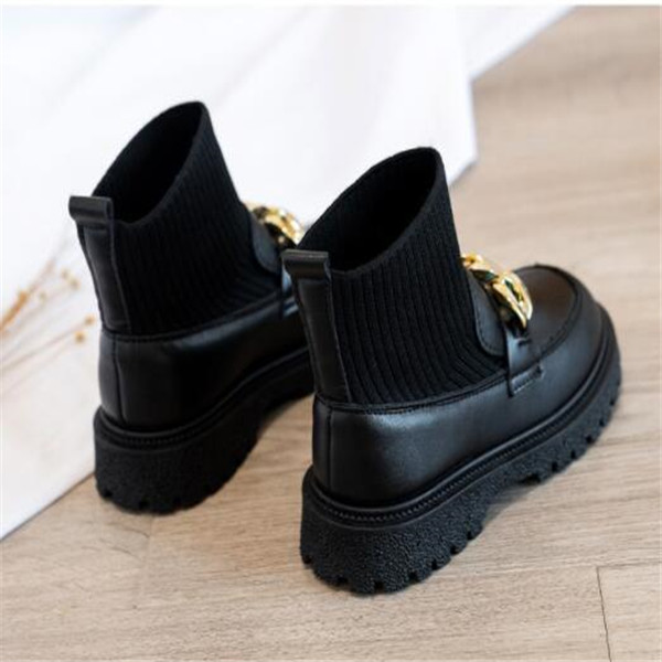 Top quality kids socks boots autumn winter childrens martin boots high girl leather shoes - view 5