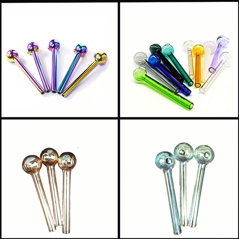 

Nano Plating Pyrex Glass Oil Burner Pipe Colorful Quality Pipes Great Tube Nail Tips