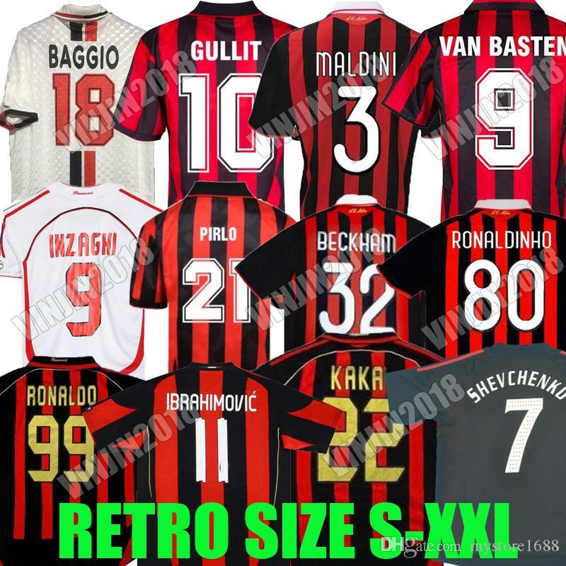 menRetro Ac Milan Soccer Jerseys Kaka Baggio Ronaldo Nesta Maldini VAN BASTEN Pirlo Inzaghi Beckham Gullit Shevchenko Vintage Shirt Classic, 99 00
menRetro Ac Milan Soccer Jerseys Kaka Baggio Ronaldo Nesta Maldini VAN BASTEN Pirlo Inzaghi Beckham Gullit Shevchenko Vintage Shirt Classic, 99 00